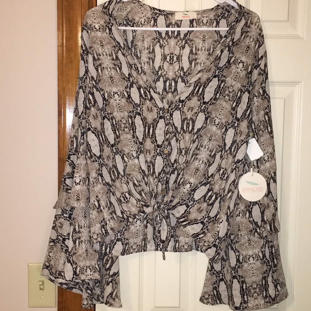 Boutique snakeskin top